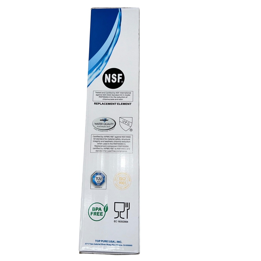 Top Pure USA Water Filter Replacement Element NSF Certified ISO 9001 BPA Free